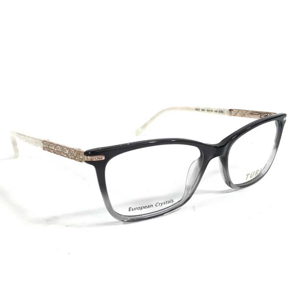 Tura Brilliance Eyeglasses Frames TE271 GRY Gray Gradient w/ Swarovski 53-16-140